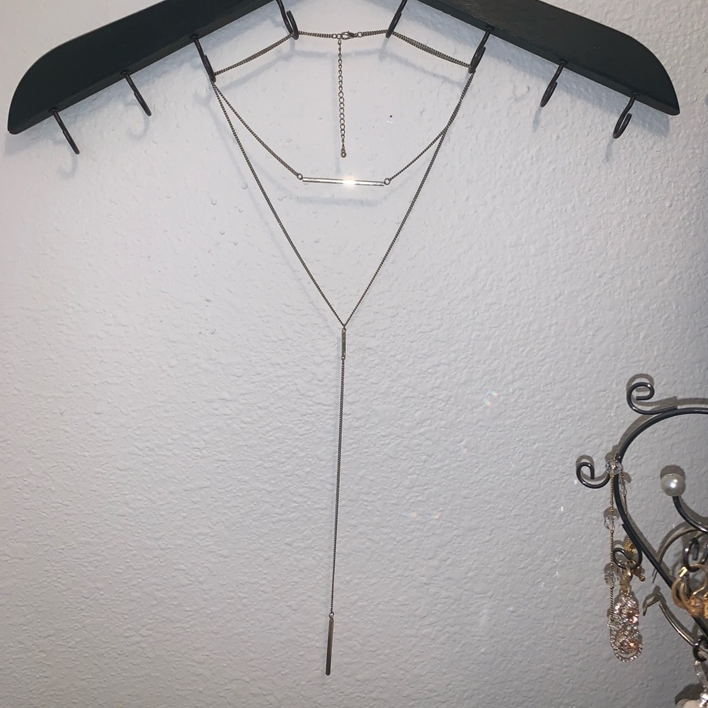 Long Silver necklace